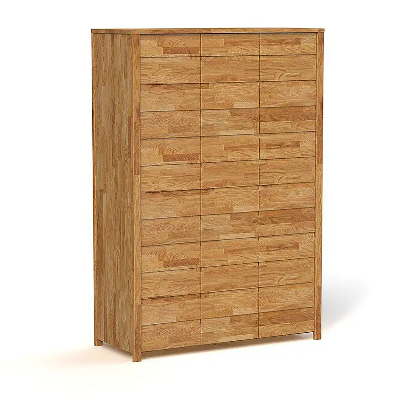 Kleiderschrank, Wildeiche Massivholz geölt - Abmessungen: 212 x 145 x 60 cm (H x B x T)