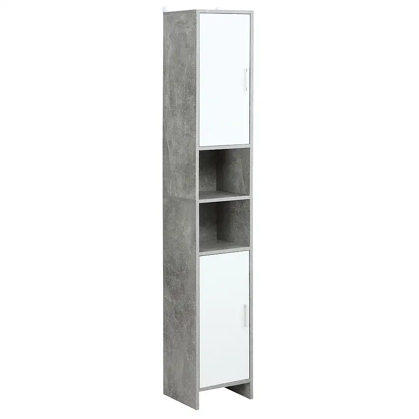 Badezimmerschrank 180 cm Hochschrank Badschrank mit 6 Fächer 2 Türen
