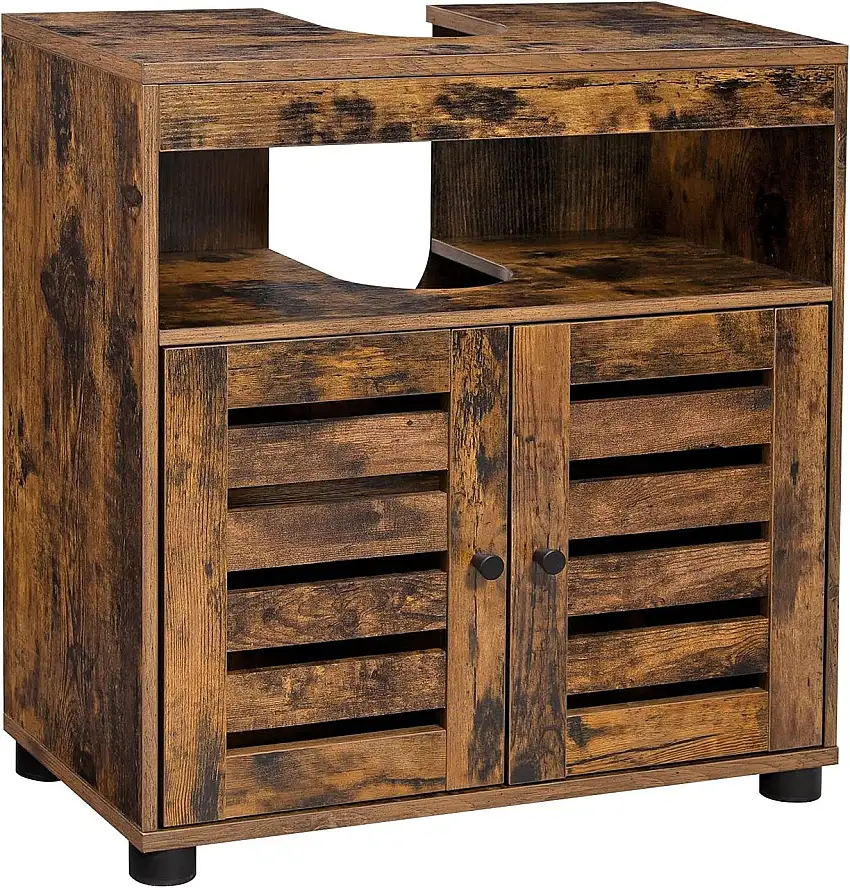 Waschbeckenkabinett, 60x30x63cm, rustikalbraun