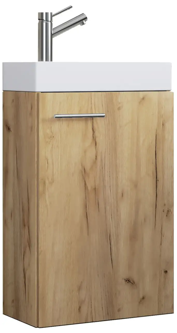 2-tlg. Gäste-Waschplatz "Slito" Honig-Eiche