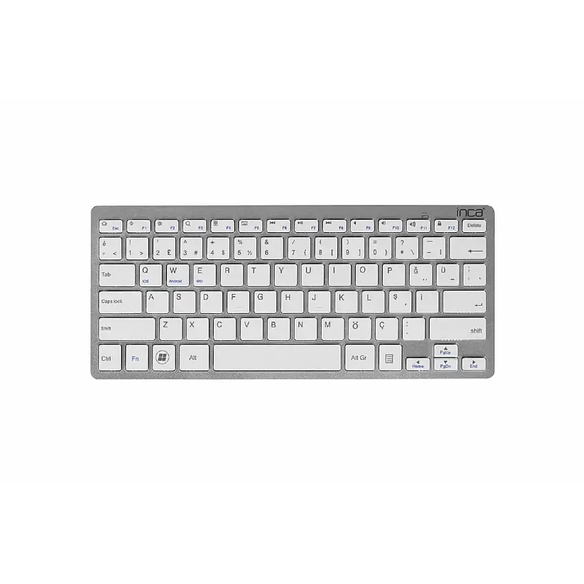 Wireless/kabellose Tastatur IBK-569BT Ultradünn, 10 M Reichweite Silber
