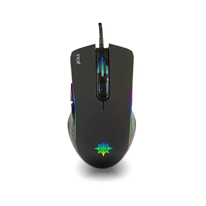 RGB Makro Tasten Professional Gaming Maus 4800 DPI schwarz
