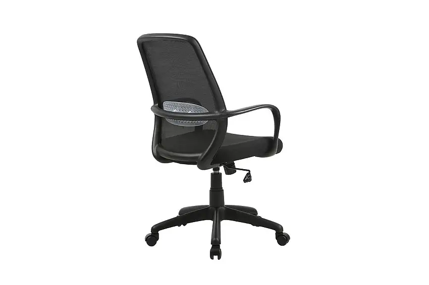 SMESH Chefsessel, Kunststoff schwarz, Mesh-Webstoffbezug schwarz