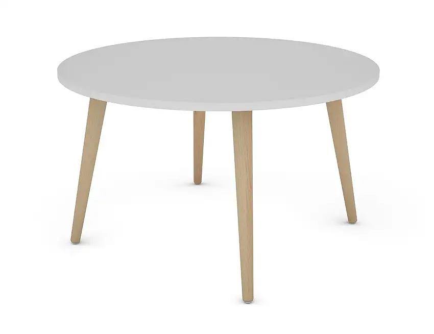 LASSE Couchtisch, Breite 80 cm, Buche massiv, weiß