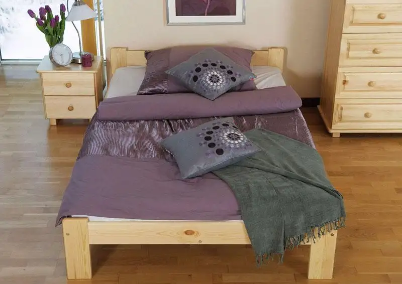 Kiefer Massivholzbett 120 x 200 cm Natur