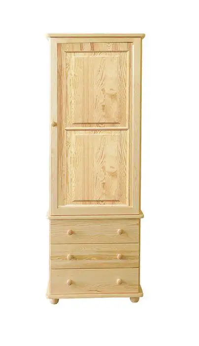 Wohnzimmer- Schrank Kiefer Massivholz natur - Abmessungen: 196 x 65 x 42 cm (H x B x T)
