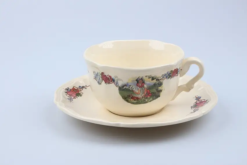 Frühstückstasse mit Untere Blumenwiese - Sarreguemines Obernai