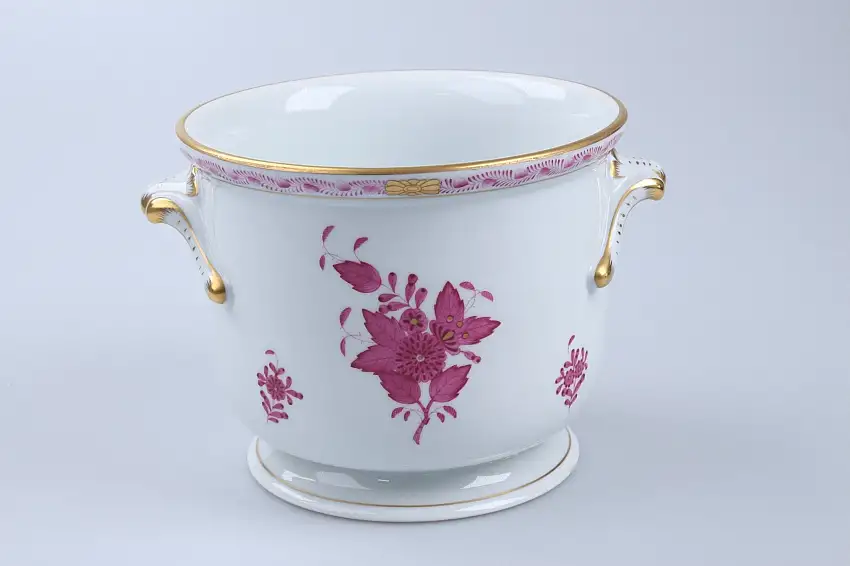 Blumen Übertopf mg Modell 7213 - Herend Ungarn Apponyi Purpur