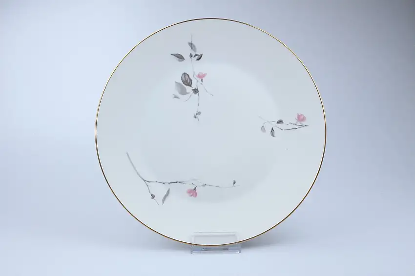 Servierplatte rund - Rosenthal Form 2000 Jap. Blütenzweig m.Goldrand
