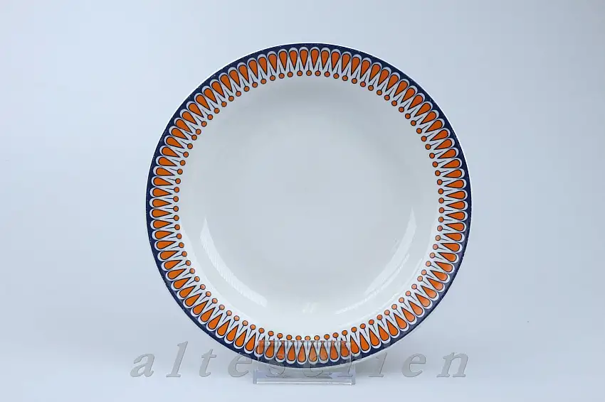 Suppenteller - Winterling Röslau alte Serien Retro Orange blau