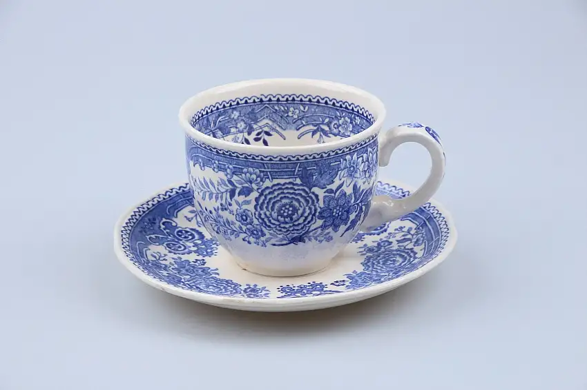 Mokkatasse mit Untere - altes Modell - Villeroy & Boch Burgenland blau