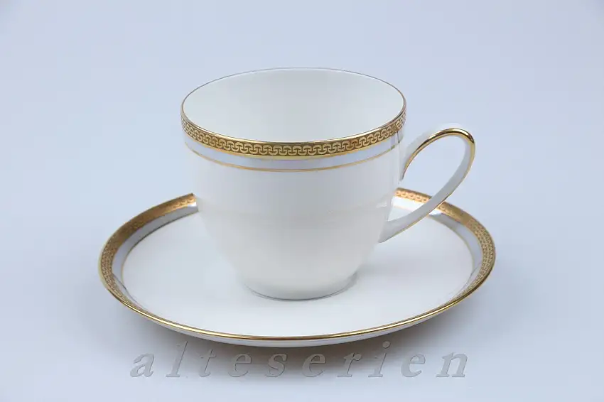 Kaffeetasse mit Untere - Hutschenreuther Olivia Blauband mit Gold 04875