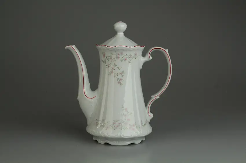 Kaffeekanne - Mitterteich Form 2000 rosa Blumenranke