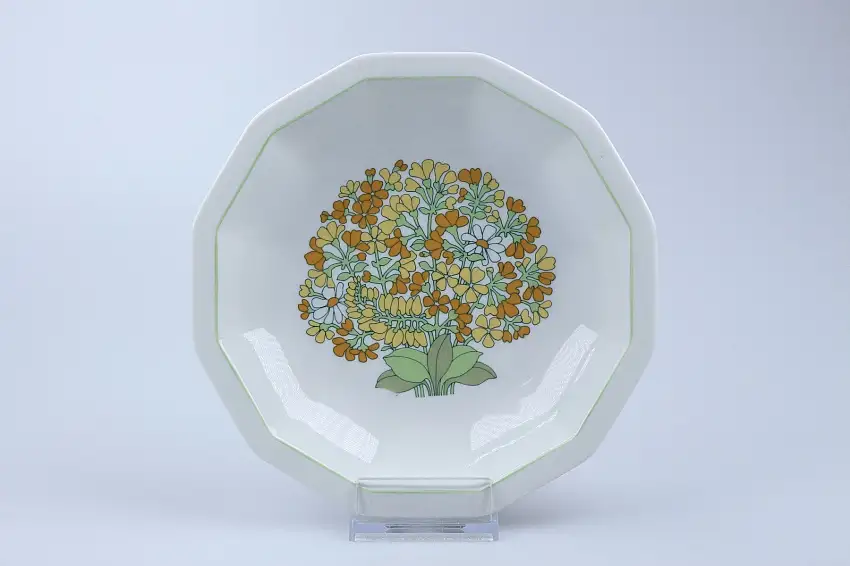 Suppenteller - Rosenthal Polygon Blumen gelb orange