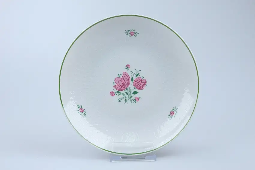 Suppenteller - Rosenthal Romanze Blütenset mit Grünem Rand