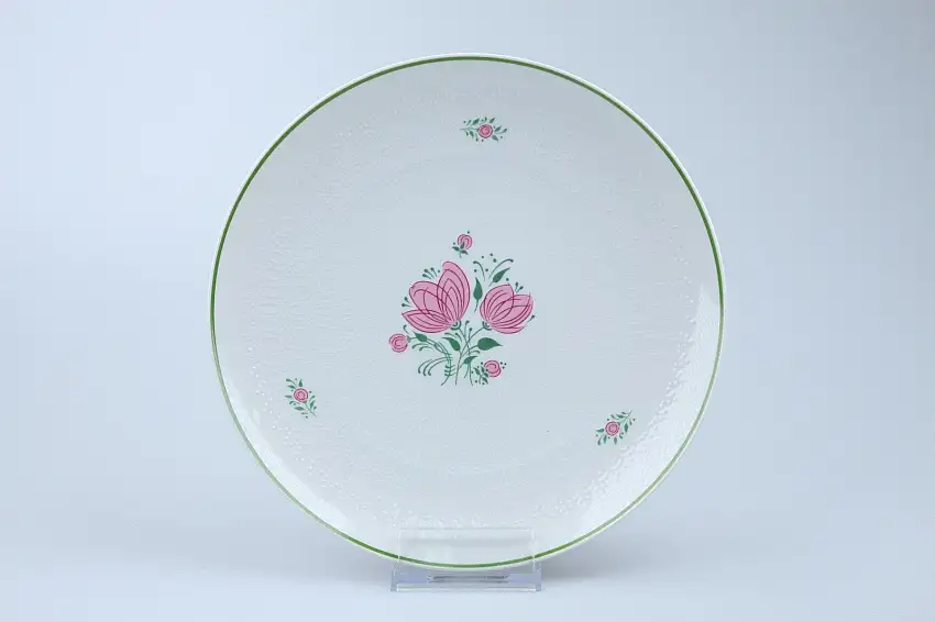 Speiseteller - Rosenthal Romanze Blütenset mit Grünem Rand