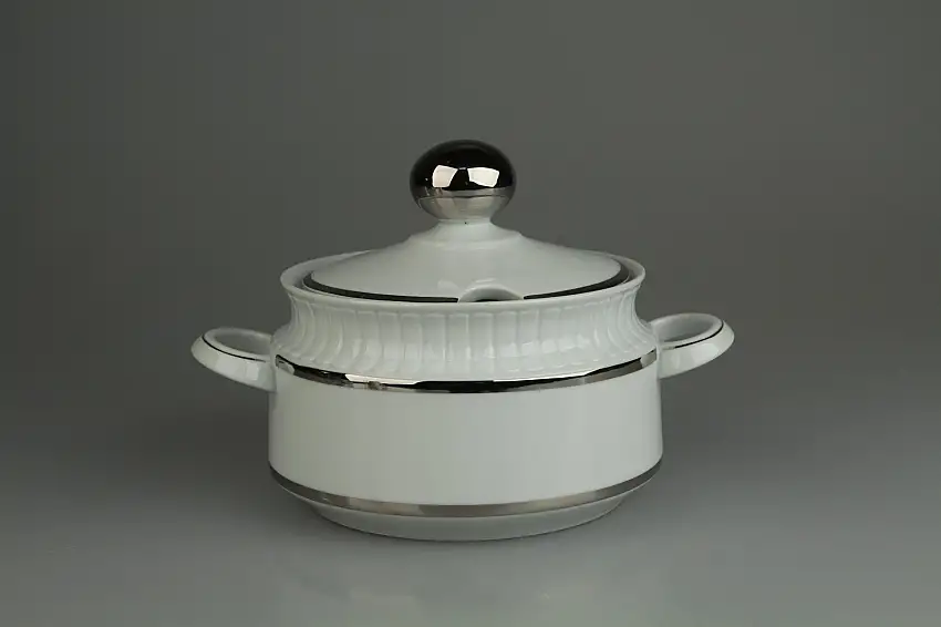 Suppenterrine - Mitterteich Unbekannte Formen Rillenform Platinrand