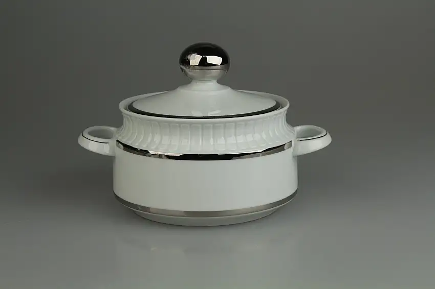 Ragout / Terrine - Mitterteich Unbekannte Formen Rillenform Platinrand