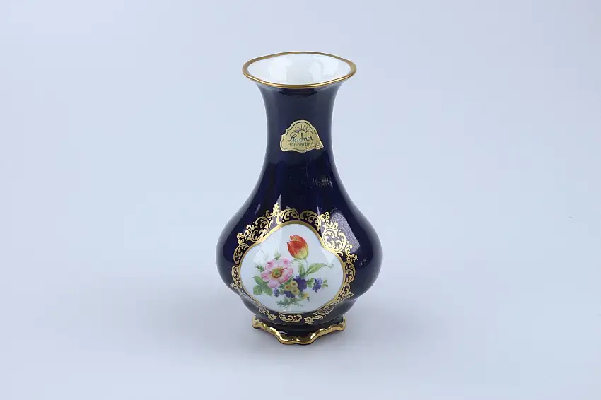 Vase groß - Lindner Porzellan Zierporzellan Echt Kobalt 1150