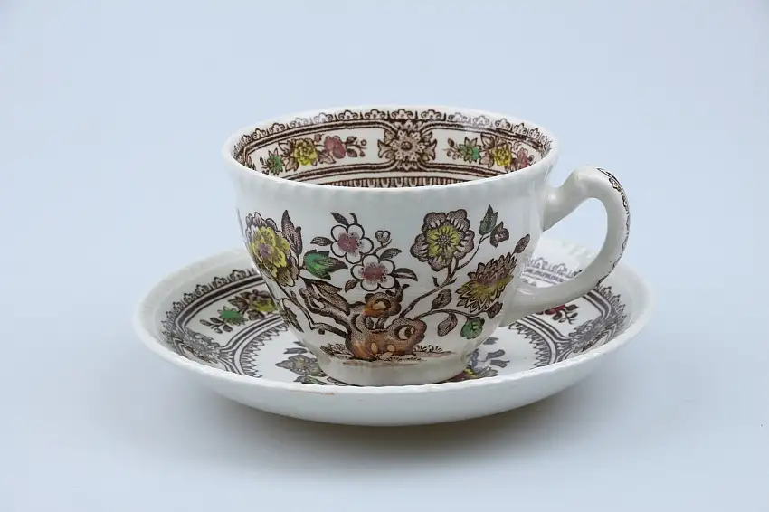 Kaffeetasse mit Untere - Wood & Sons England Dorset braun brown