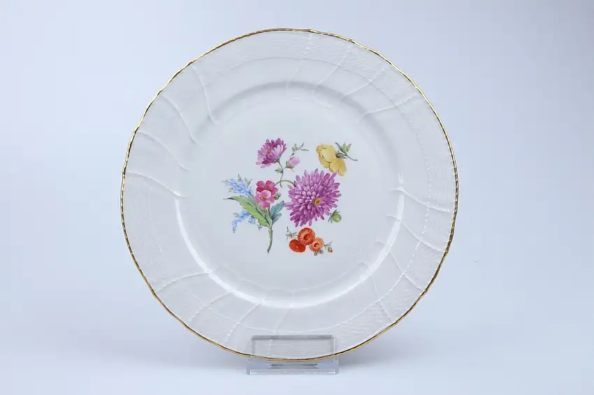 Wandteller Chrysantheme D 26 cm - KPM Berlin Neuosier I.Wahl