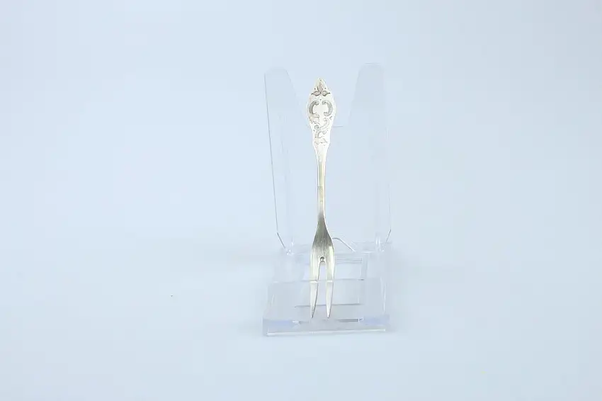 Beilagengabel klein - Hanseat 90iger Silberauflage Ostfriesenmuster