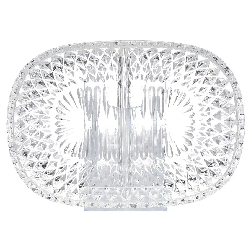 Cabaretschale mit 2 Einteilungen - Unbekannter Hersteller Kristalle