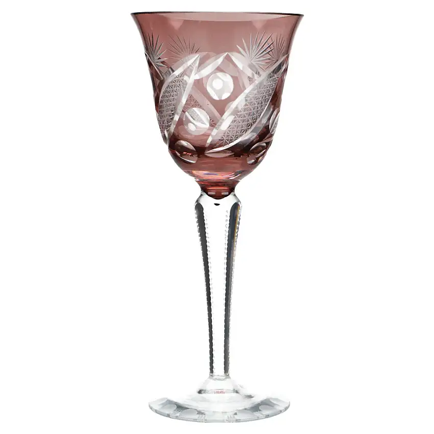 Römer Weinrömer Blattschliff blau + lila Set - Unbekannter Hersteller Überfang