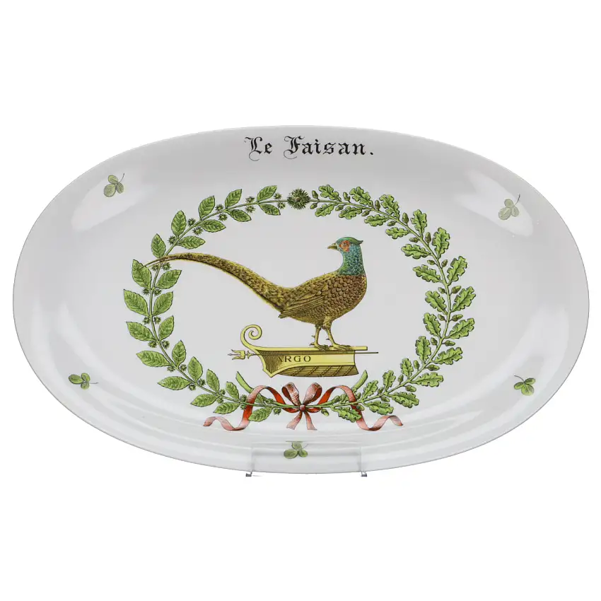 Fleischplatte mittelgroß oval Le Faisan - Porcelaine d´Auteuil Chambord