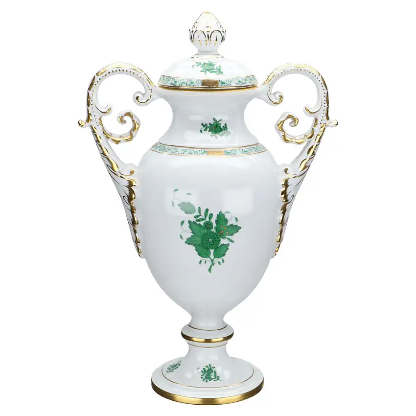 Amphore Modell 6660 / AV - Herend Ungarn Apponyi grün