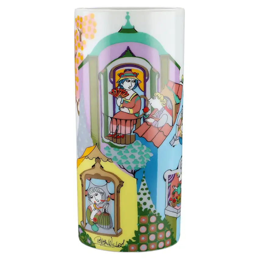 Zylindervase klein Modell 3085 Liebesgeflüster - Rosenthal Künstlerporzellan Björn Wiinblad