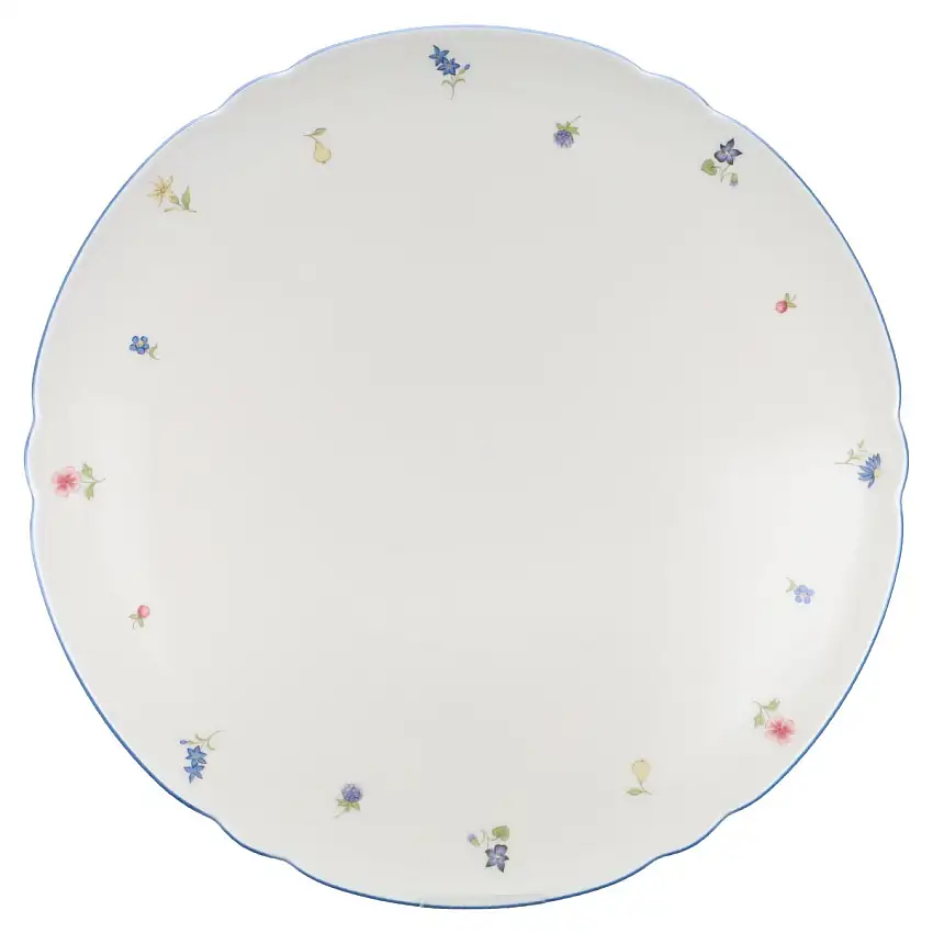 Tortenplatte - Seltmann Weiden Marie Luise Streublume mit blauem Rand
