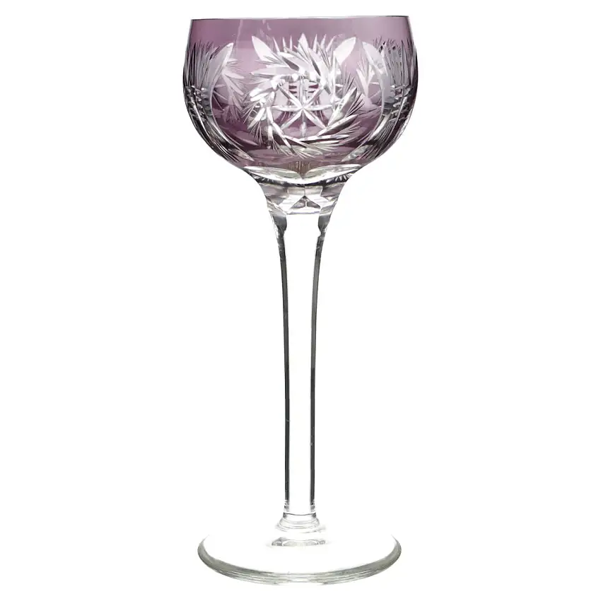 Weinrömer Flieder Dekor Schleuderstern - Unbekannter Hersteller Überfang