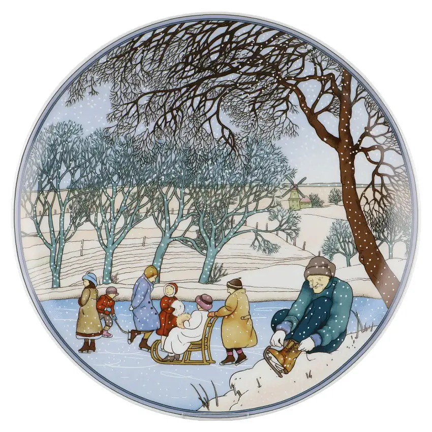 Wandteller : Winter - Villeroy & Boch Heinrich Deutsche Krebshilfe E.V.
