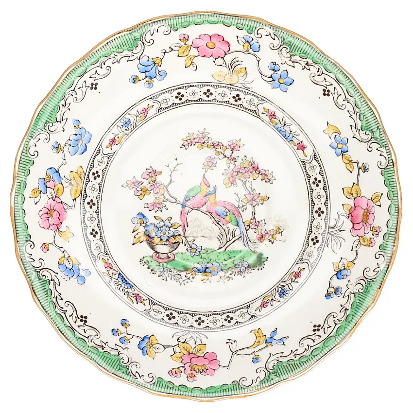 Untertasse für Tee - Spode Copeland Eden mit Goldrand