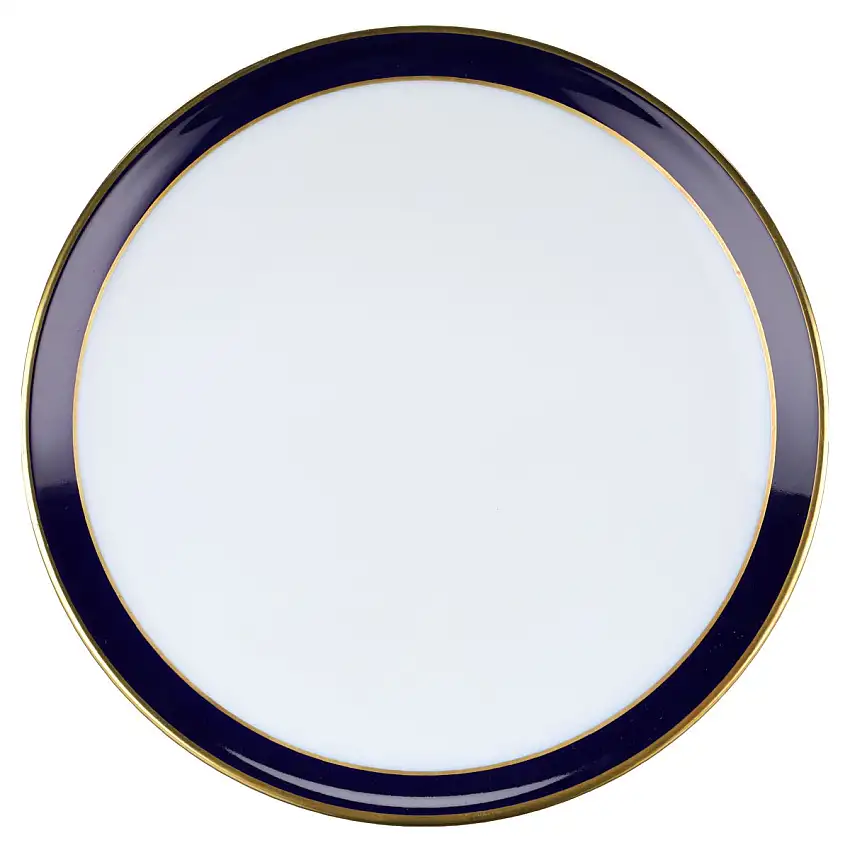 Kuchenteller - Hutschenreuther Favorit Blaurand mit Gold