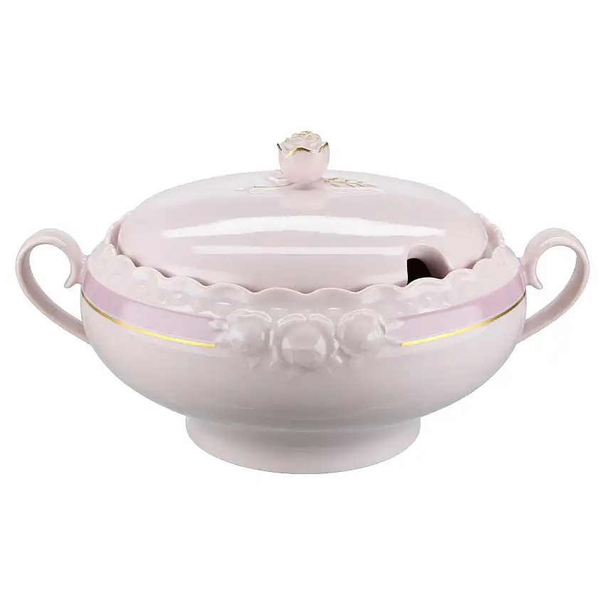 Ragout / Terrine - Hutschenreuther Drache - Exklusiv Rosé Sanssouci Edition