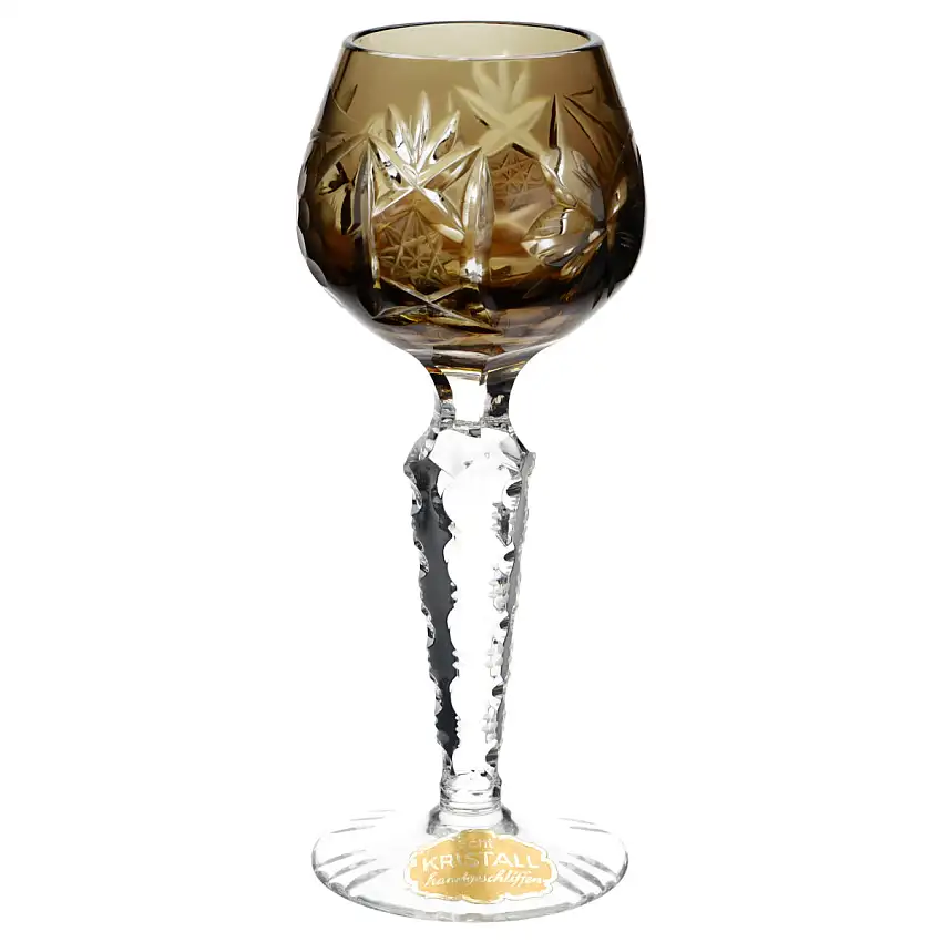 Likörrömer hellgrün Dekor Schleuderstern - Unbekannter Hersteller Überfang