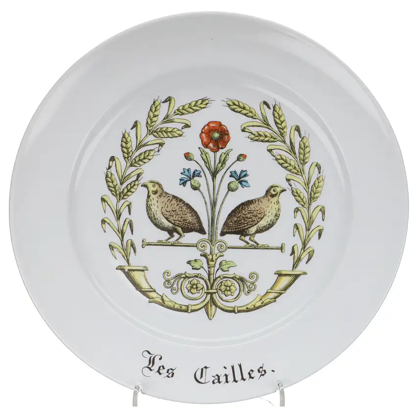 Kuchenteller groß Frühstücksteller Les Cailles - Porcelaine d´Auteuil Chambord
