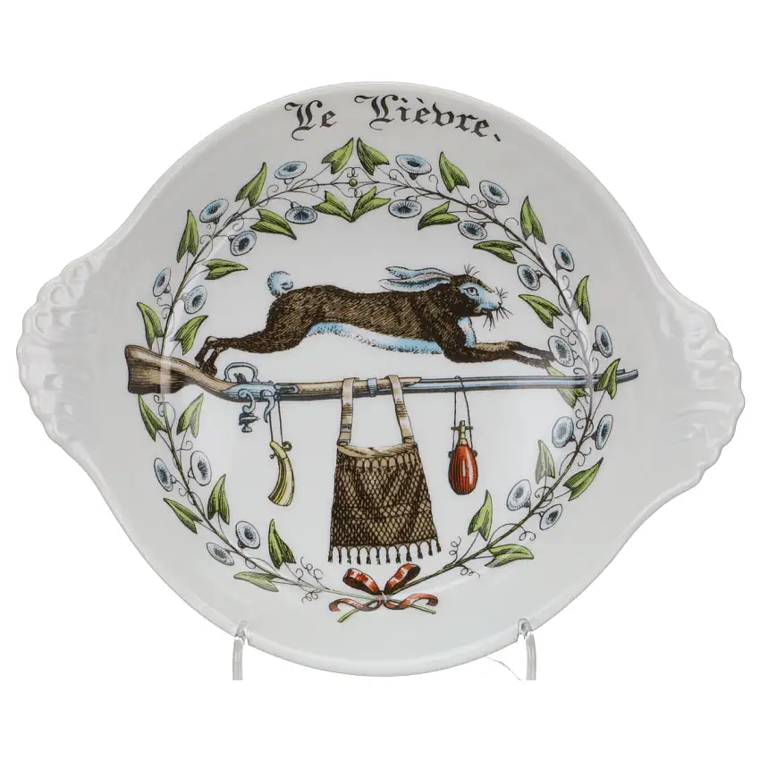 Eierpfanne ofenfest rund mittelgroß Le Lièvre - Porcelaine d´Auteuil Chambord