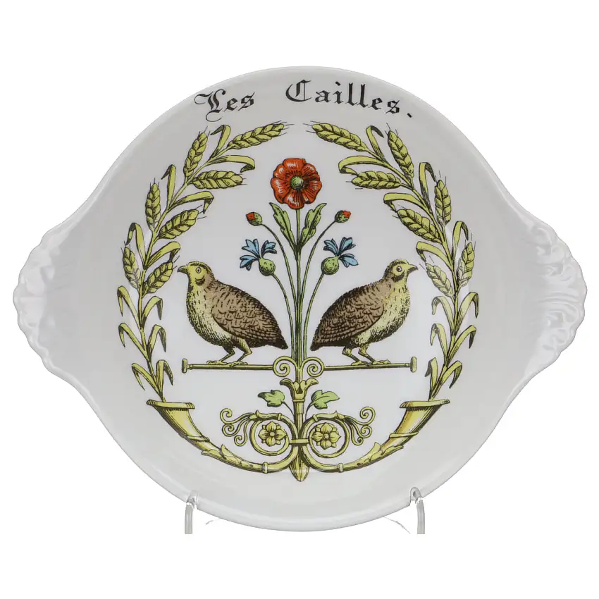 Eierpfanne ofenfest rund mittelgroß Les Cailles - Porcelaine d´Auteuil Chambord