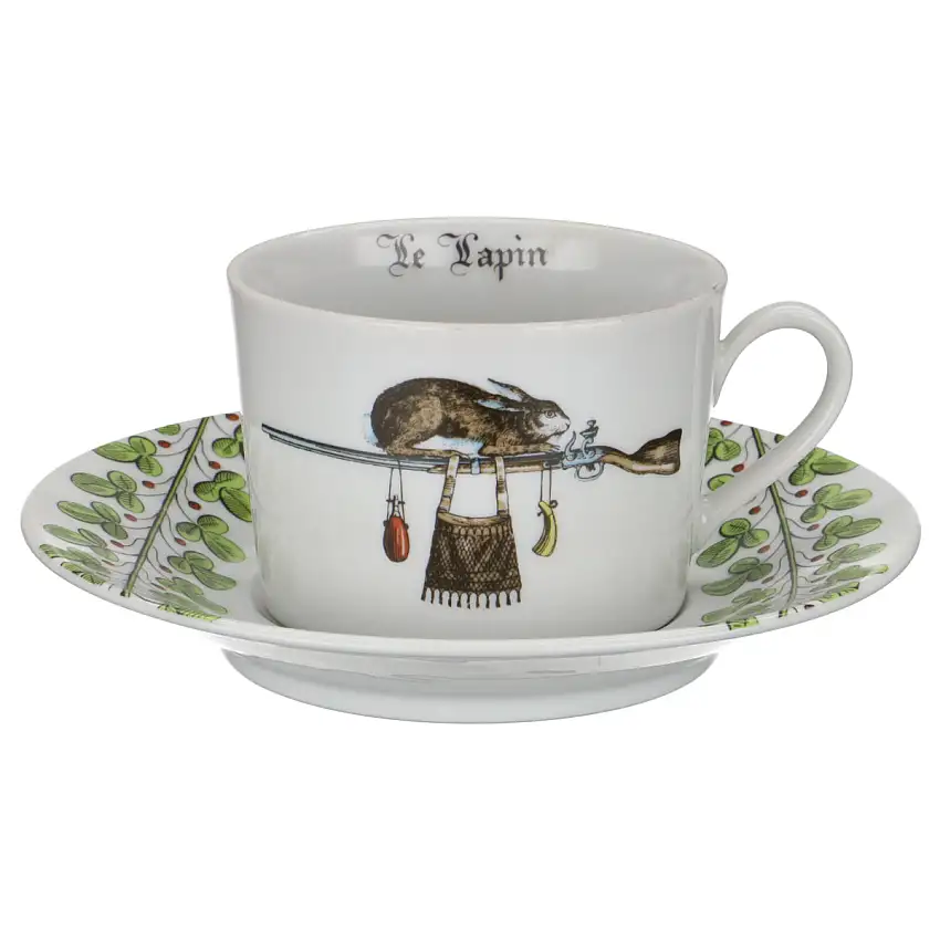 Kaffeetasse mit Untere Le Lapin - Porcelaine d´Auteuil Chambord