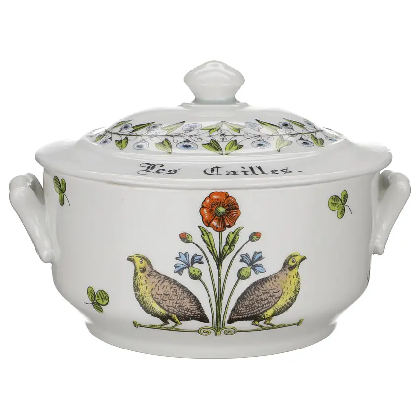 Ragout / Terrine klein Les Canards et les Cailles - Porcelaine d´Auteuil Chambord