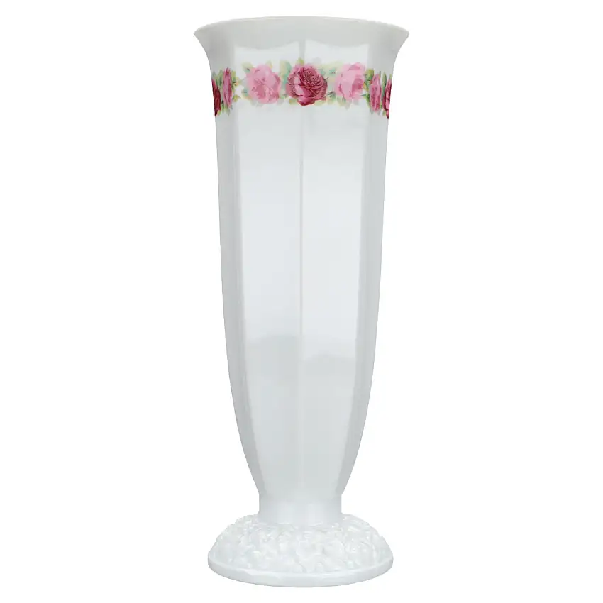 Vase Trichtervase sehr groß - Rosenthal Maria Cäcilie (Rote Rosen)