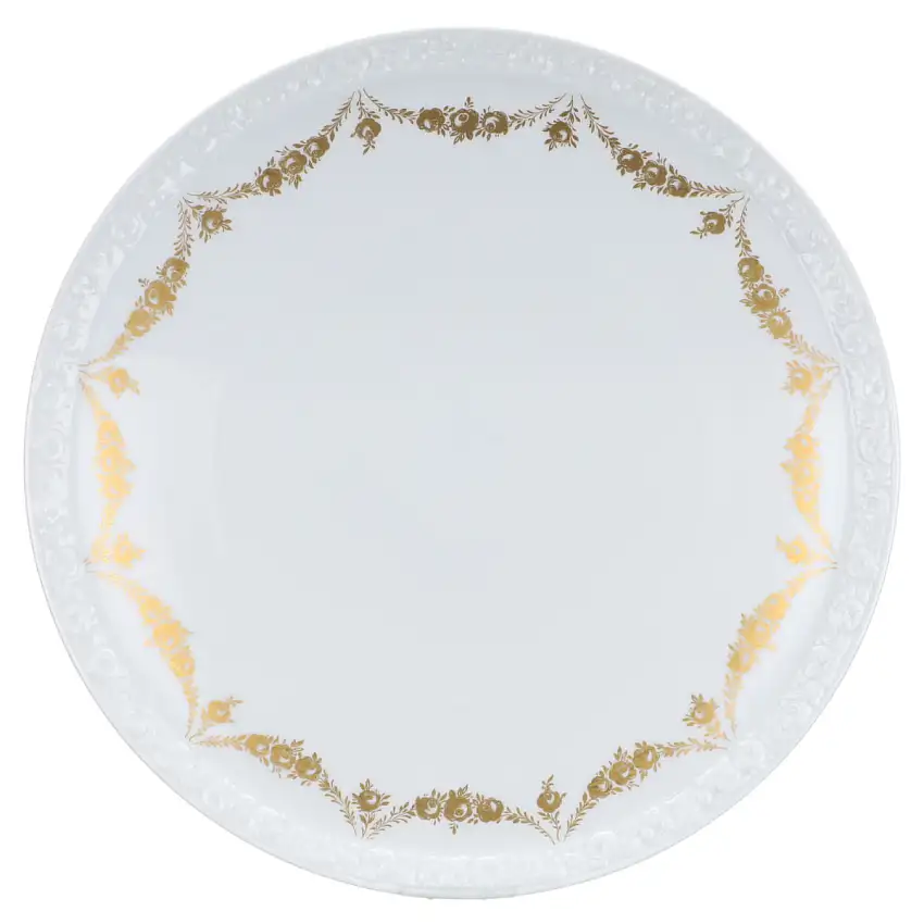 Tortenplatte - Rosenthal Maria Rosenkante - gold