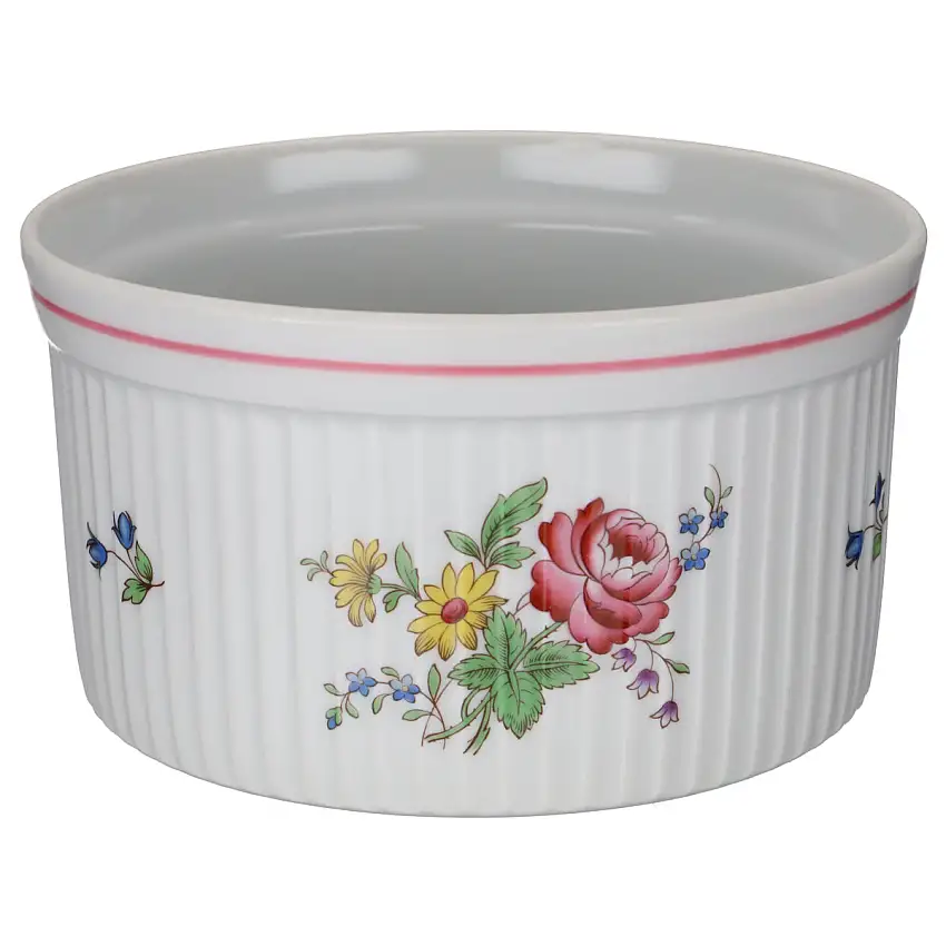 Auflaufform klein rund Rillenform - Spode Copeland Marlborough Sprays