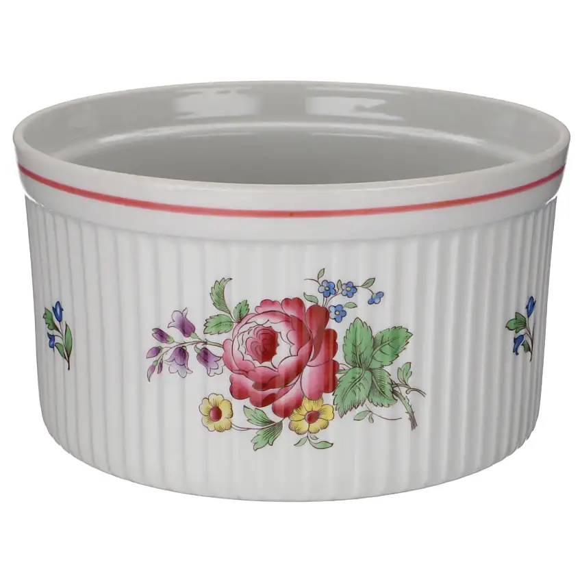 Auflaufform rund groß Rillenform - Spode Copeland Marlborough Sprays