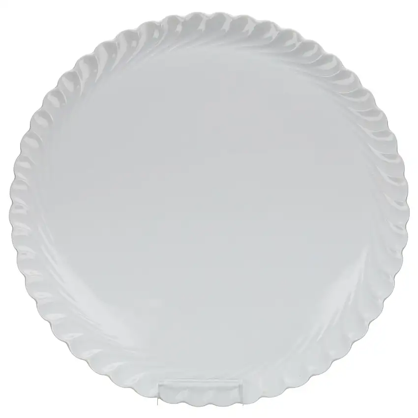 Tortenplatte / Servierplatte - Haviland Limoges Torse Blanc Weiß