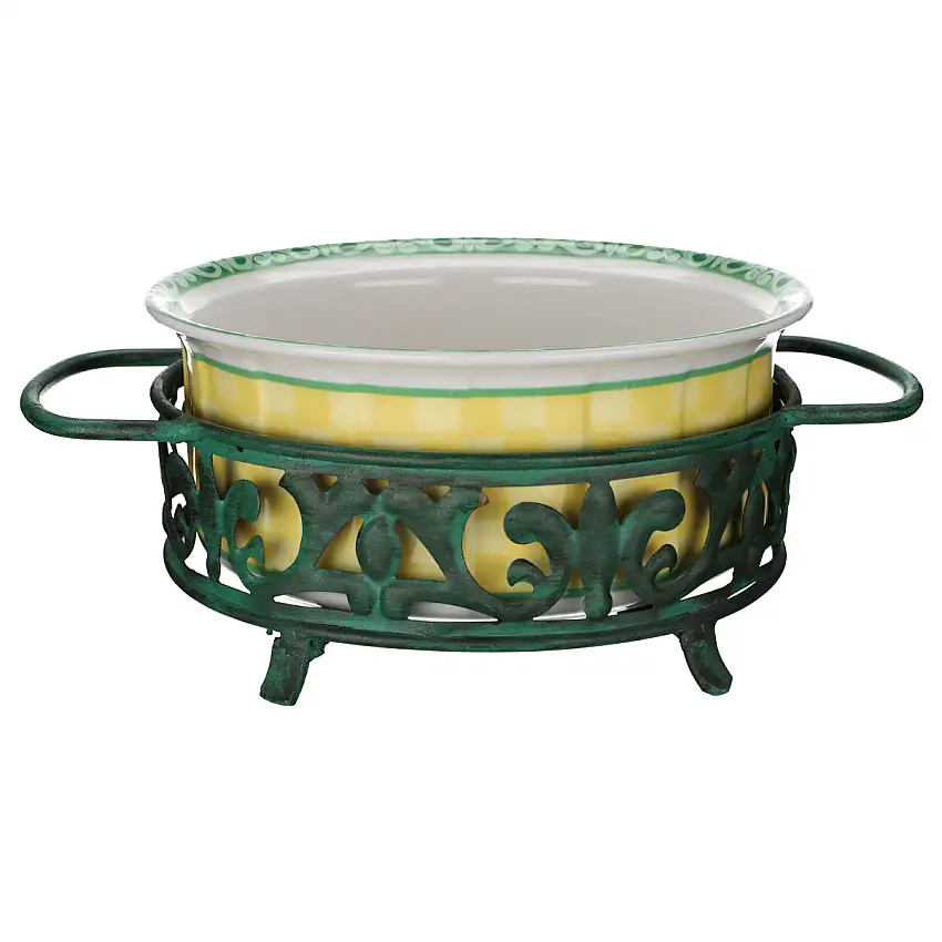 Auflaufform rund im Metallgestell - Villeroy & Boch Gallo Switch Summerhouse