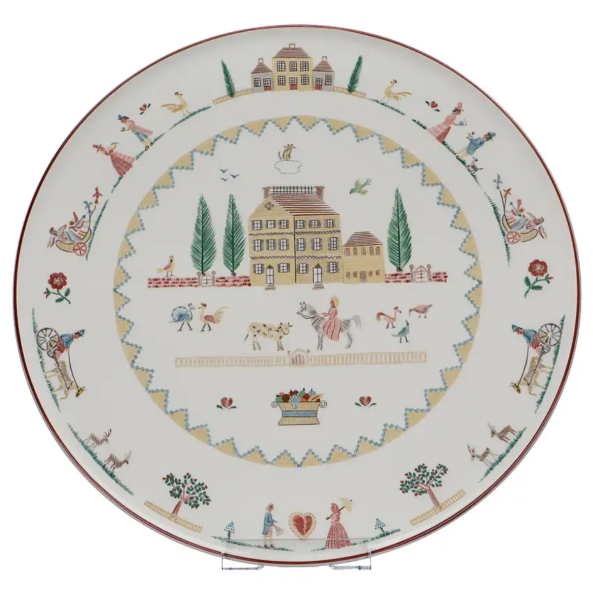 Tortenplatte auf flachem Sockel - Villeroy & Boch American Sampler
